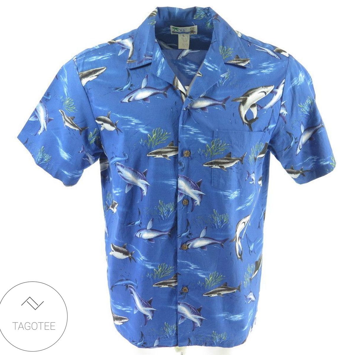 Shark Ocean For men And Women Graphic Print Short Sleeve Hawaiian Casual Shirt