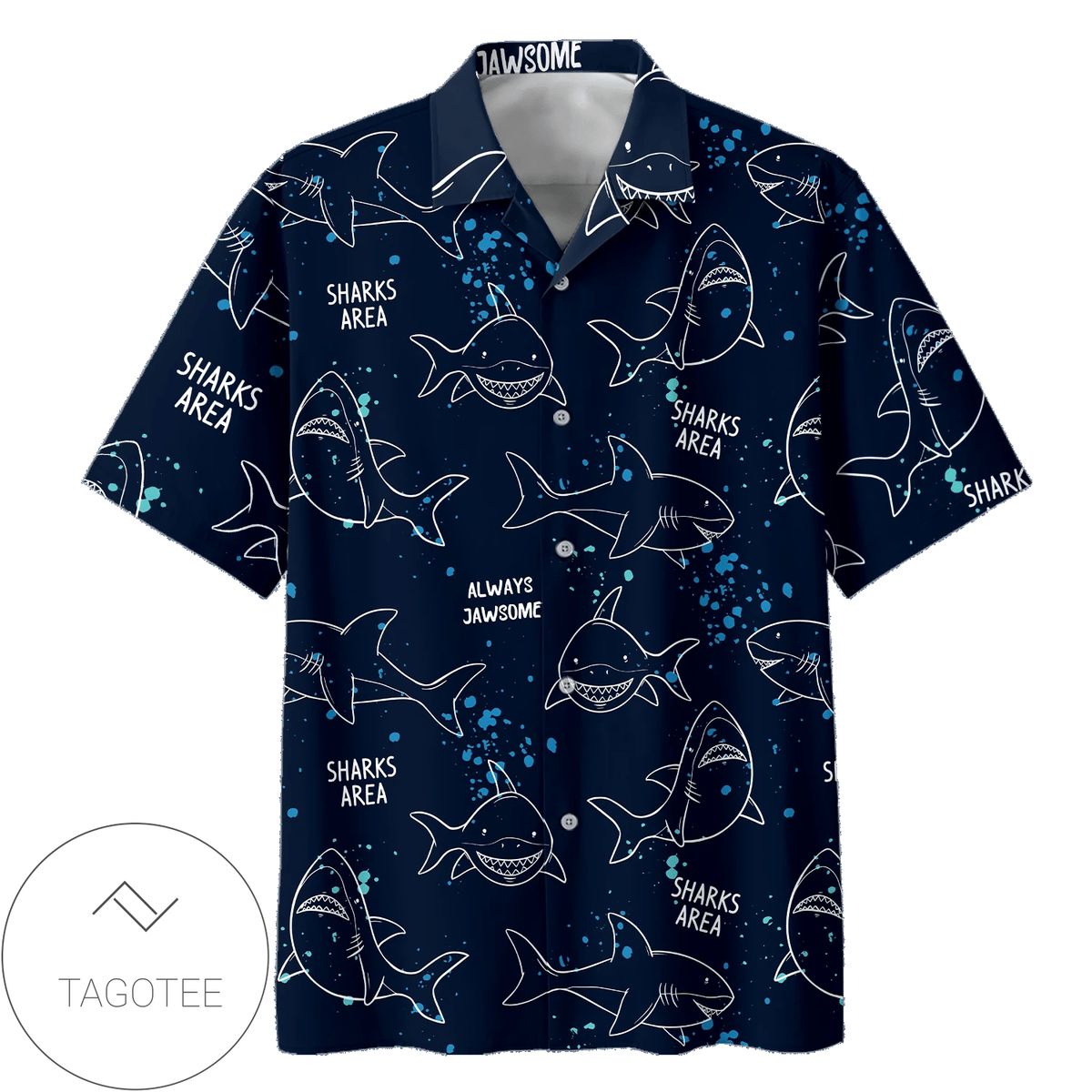 Shark Wave Water 3d Hawaiian Shirt For Men With Vibrant Colors And Textures