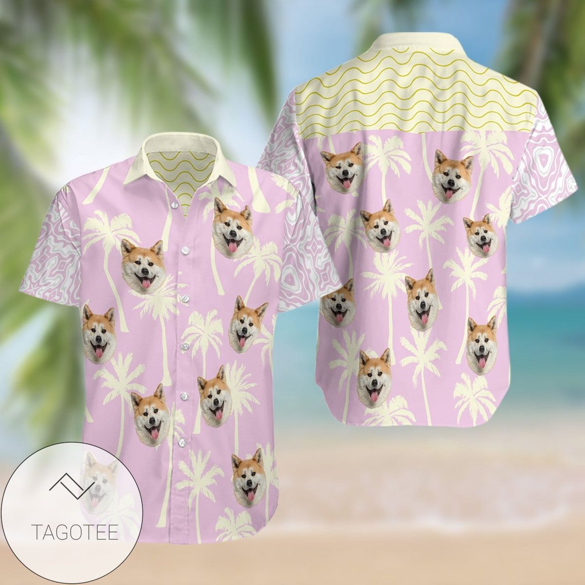 Shiba Inu Dog Sunflower Hawaiian Shirt