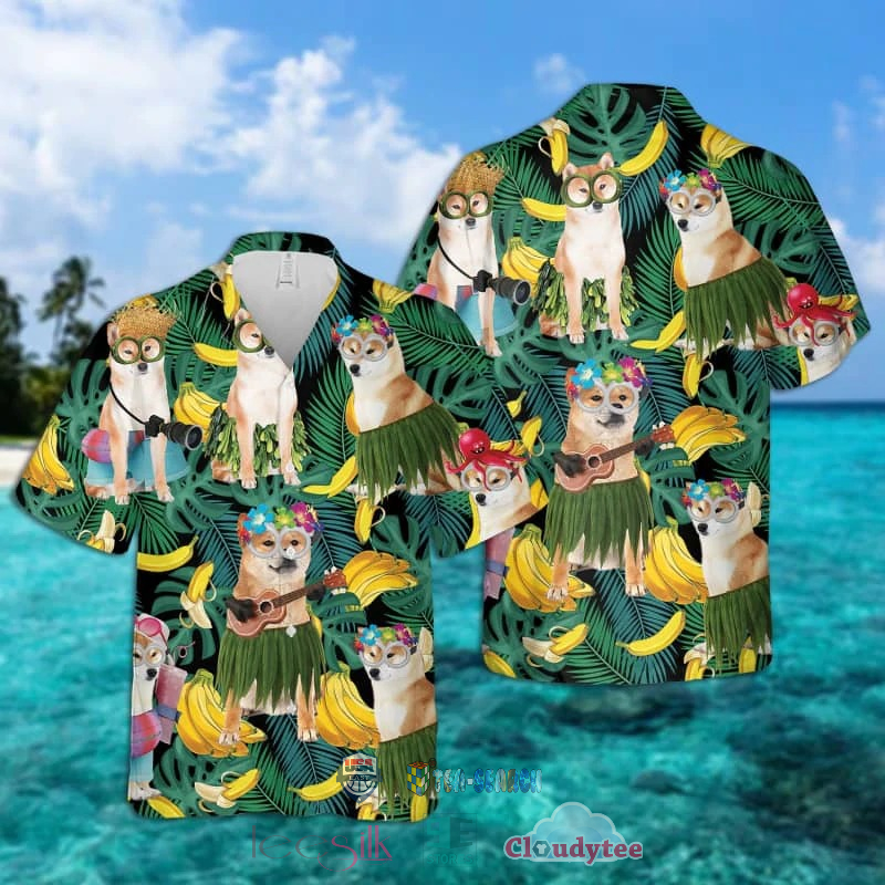 Shiba Inu Tropical Hawaiian Shirt