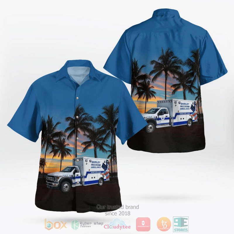 Shirley New York Shirley Community Ambulance 4th Of July Hawaiian Shirt