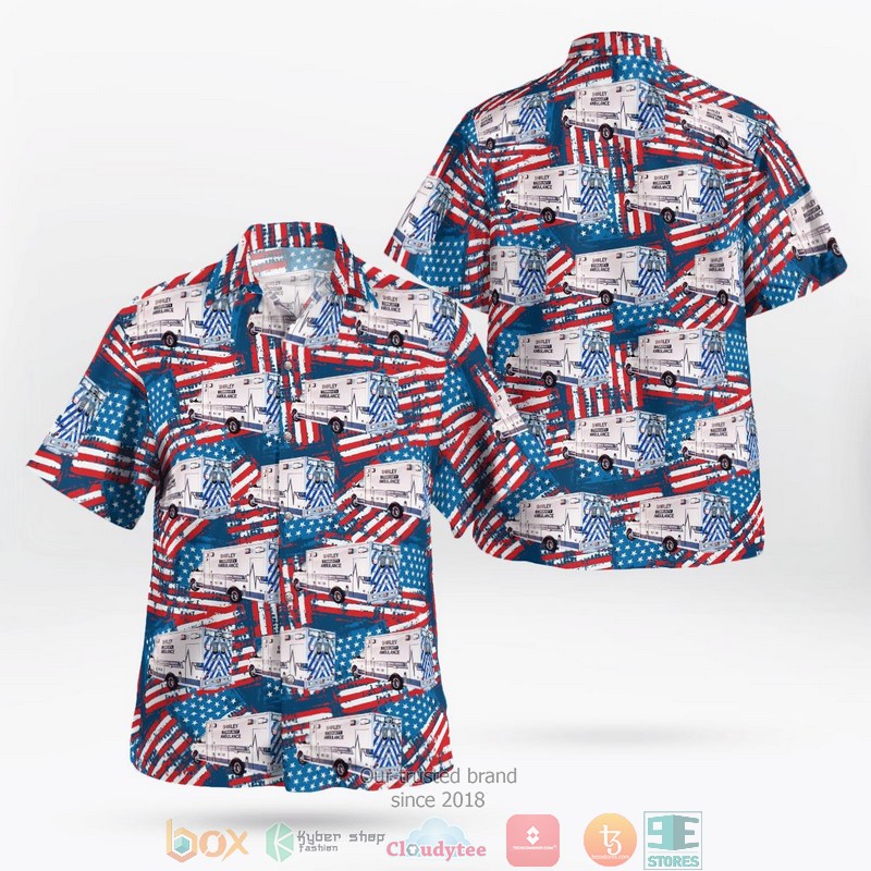 Shirley Community Ambulance Shirley New York Hawaiian Shirt