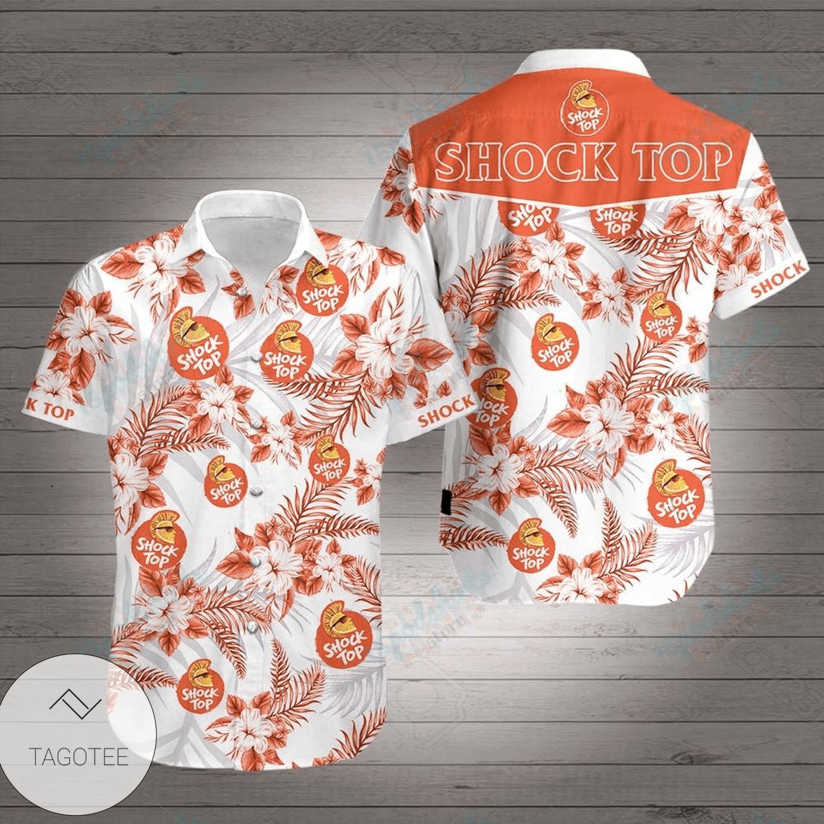 Shock Top U Hawaiian Graphic Print Short Sleeve Hawaiian Casual Shirt