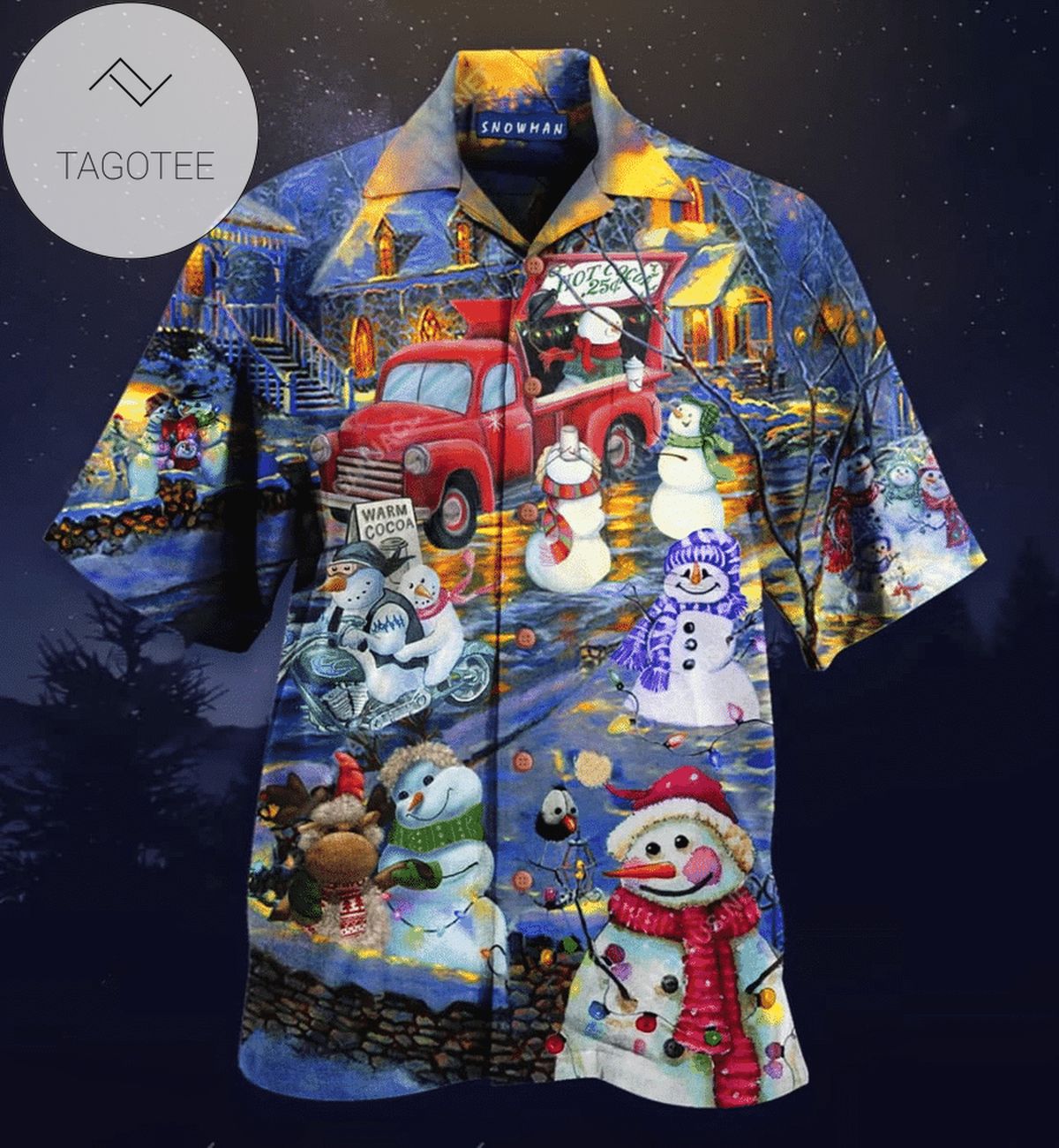 Shop 2022 Authentic Hawaiian Shirts Bigfoot Starry Night