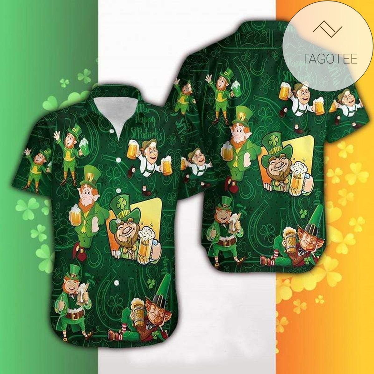 Shop 2022 Authentic Hawaiian Shirts St Patricks Day Irish Shamrock And Beer 402