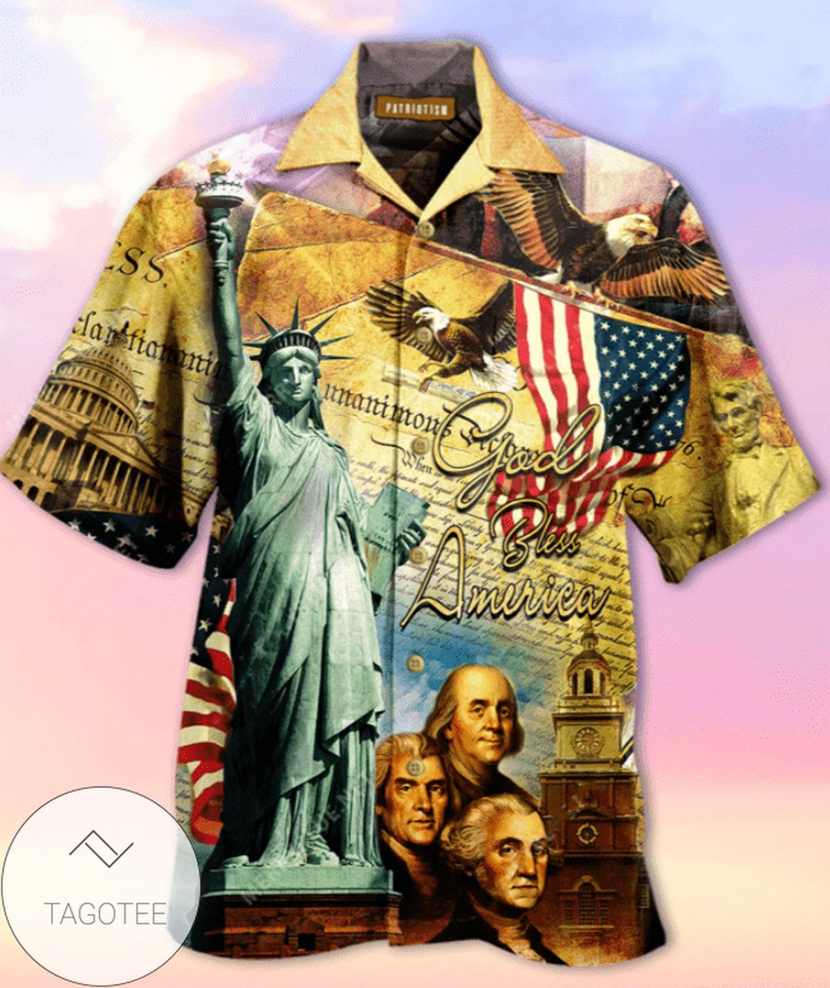 Shop From 1000 Unique Patriotism American Eagle 2022 Authentic Hawaiian Shirts