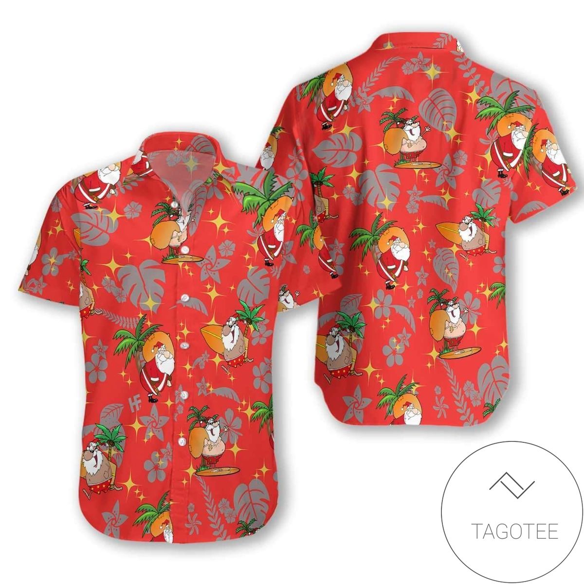 Shop Funny Santa Claus Playing Train 2022 Authentic Hawaiian Shirts