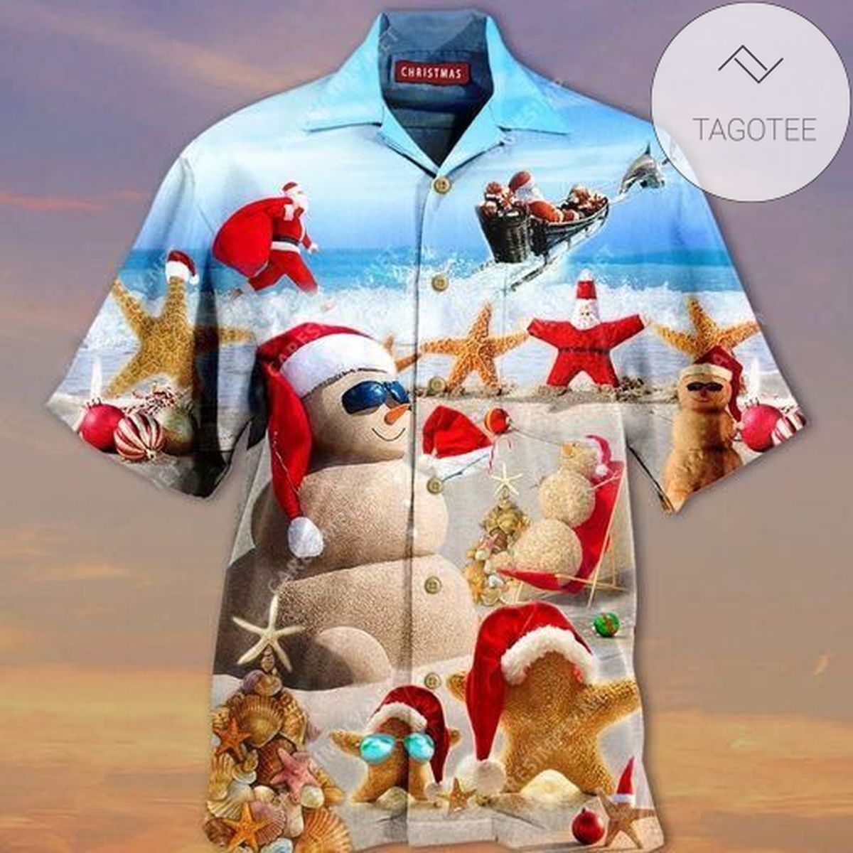 Shop Funny Santa Red Hawaiian Aloha Shirts