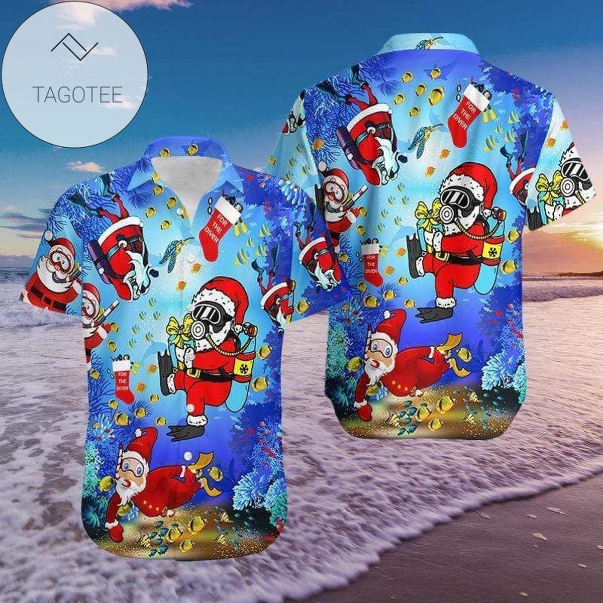 Shop Hawaiian Aloha Shirts Christmas Stay Cool Santa Claus