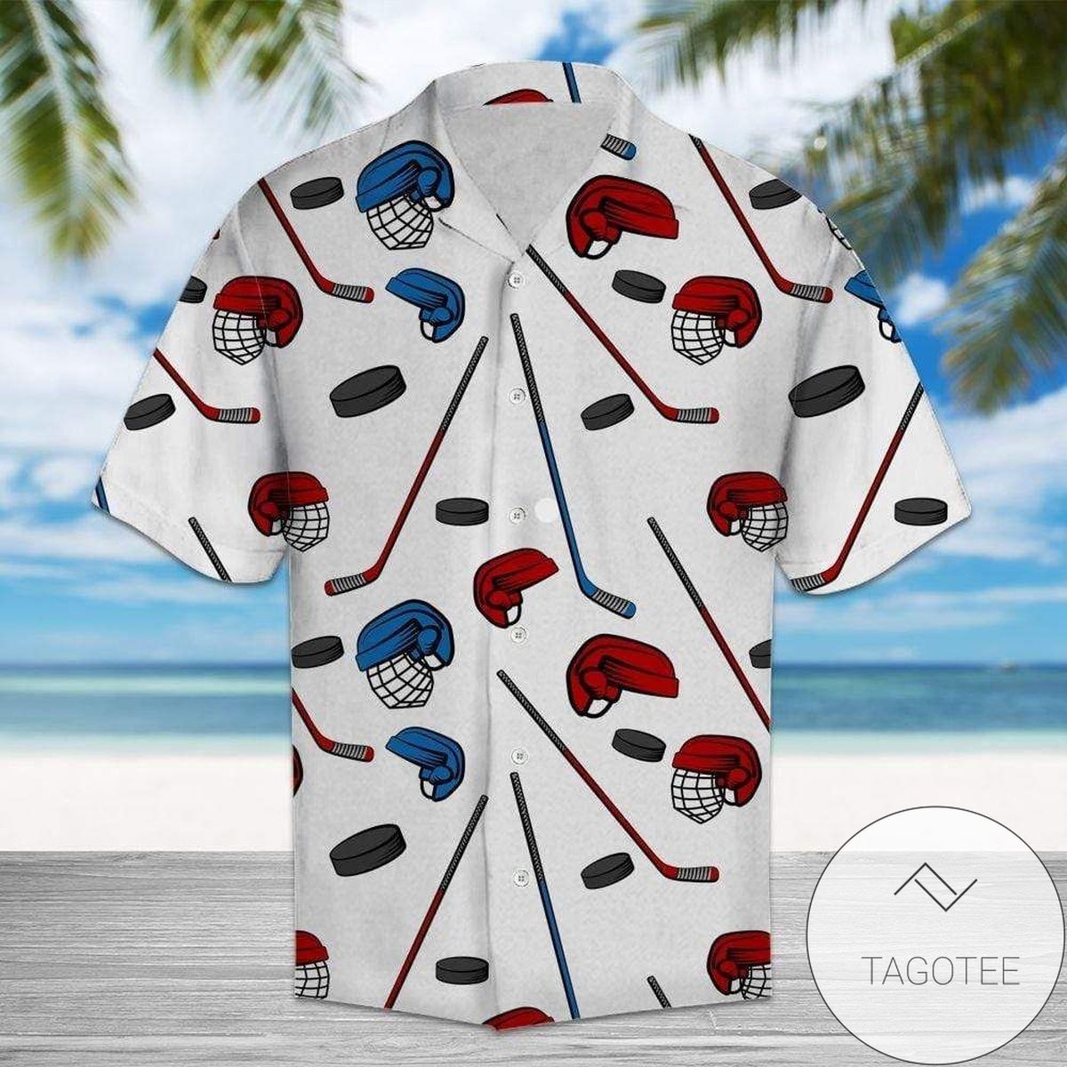 Shop Hockey Game Strong Summer Vibe Hawaiian Aloha Shirts Dh