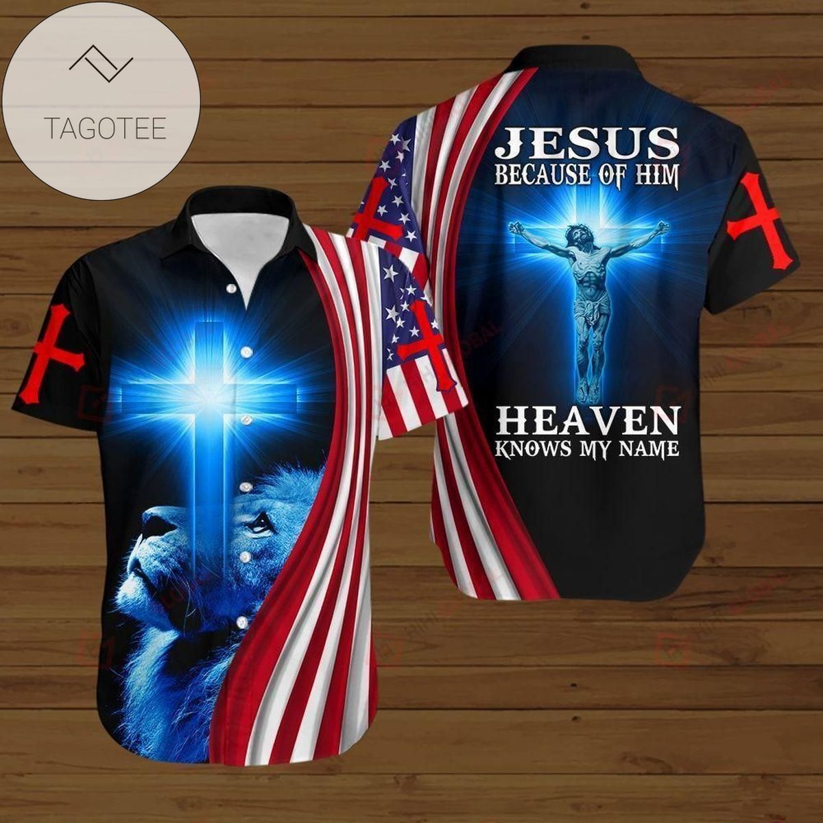 Shop Jesus One Nation Under God Eagle 2022 Authentic Hawaiian Shirts V