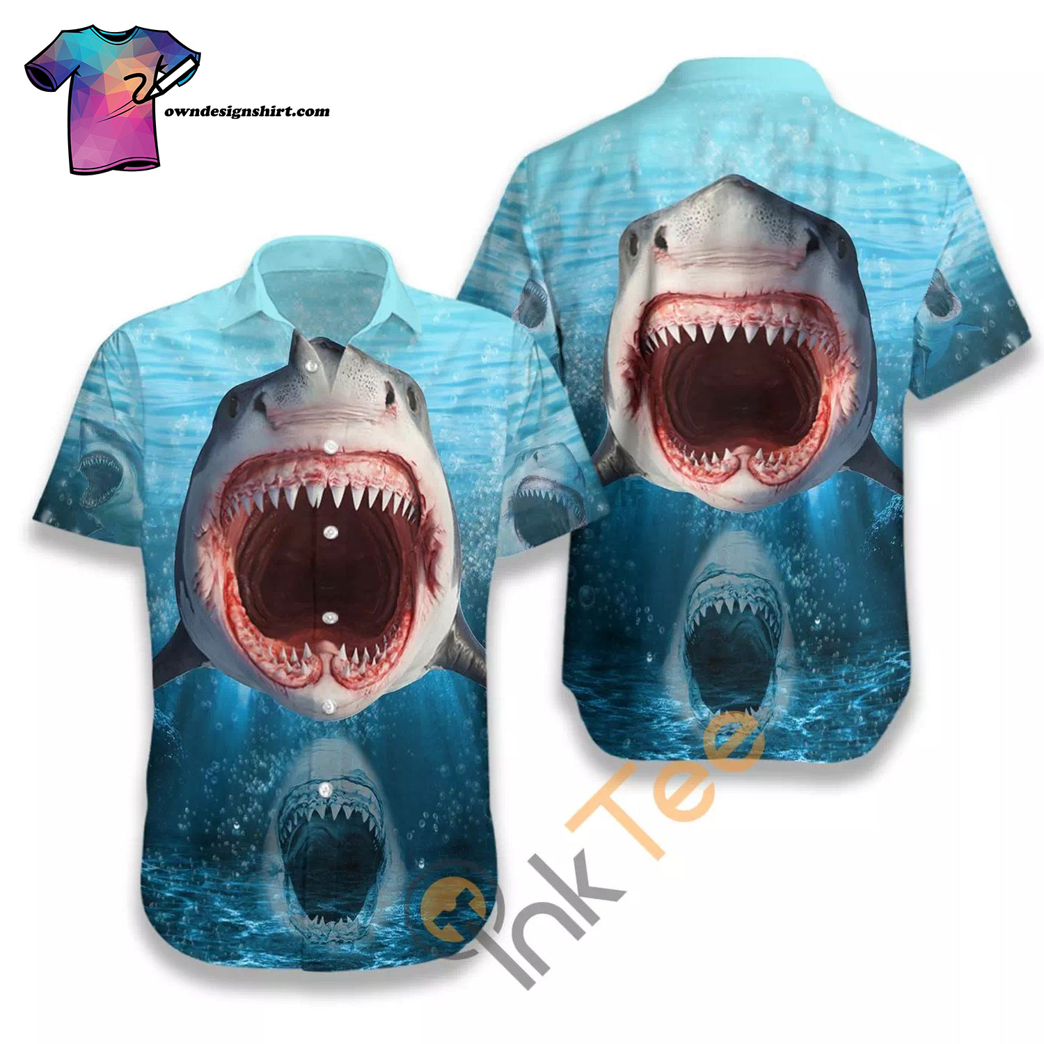 Shark Mouth Summer Outfits Hawaiian Shirt