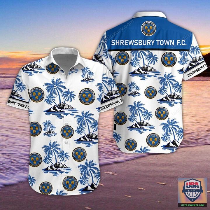 Shrewsbury Town FC Aloha Hawaiian Shirt Beach Short