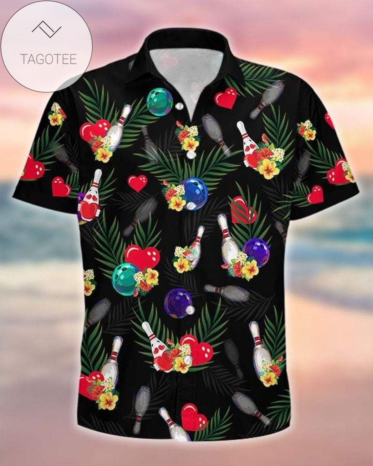 Simple Tropical Bowling Unisex Hawaiian Shirts