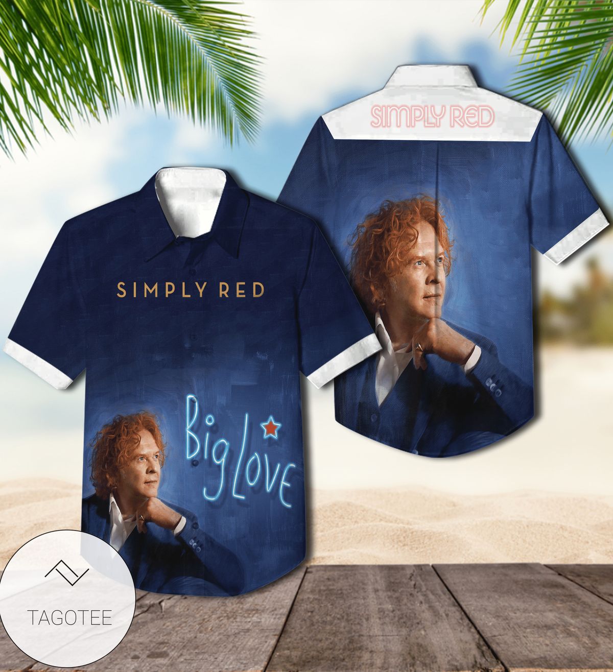 Simply Red A New Flame Album Cover Hawaiian Shirt