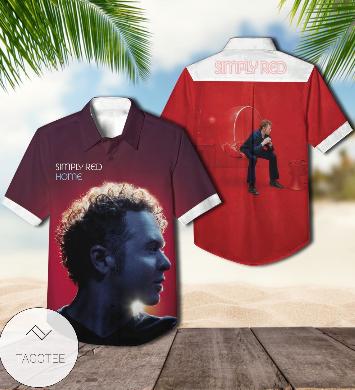 Simply Red Life Album Cover Hawaiian Shirt