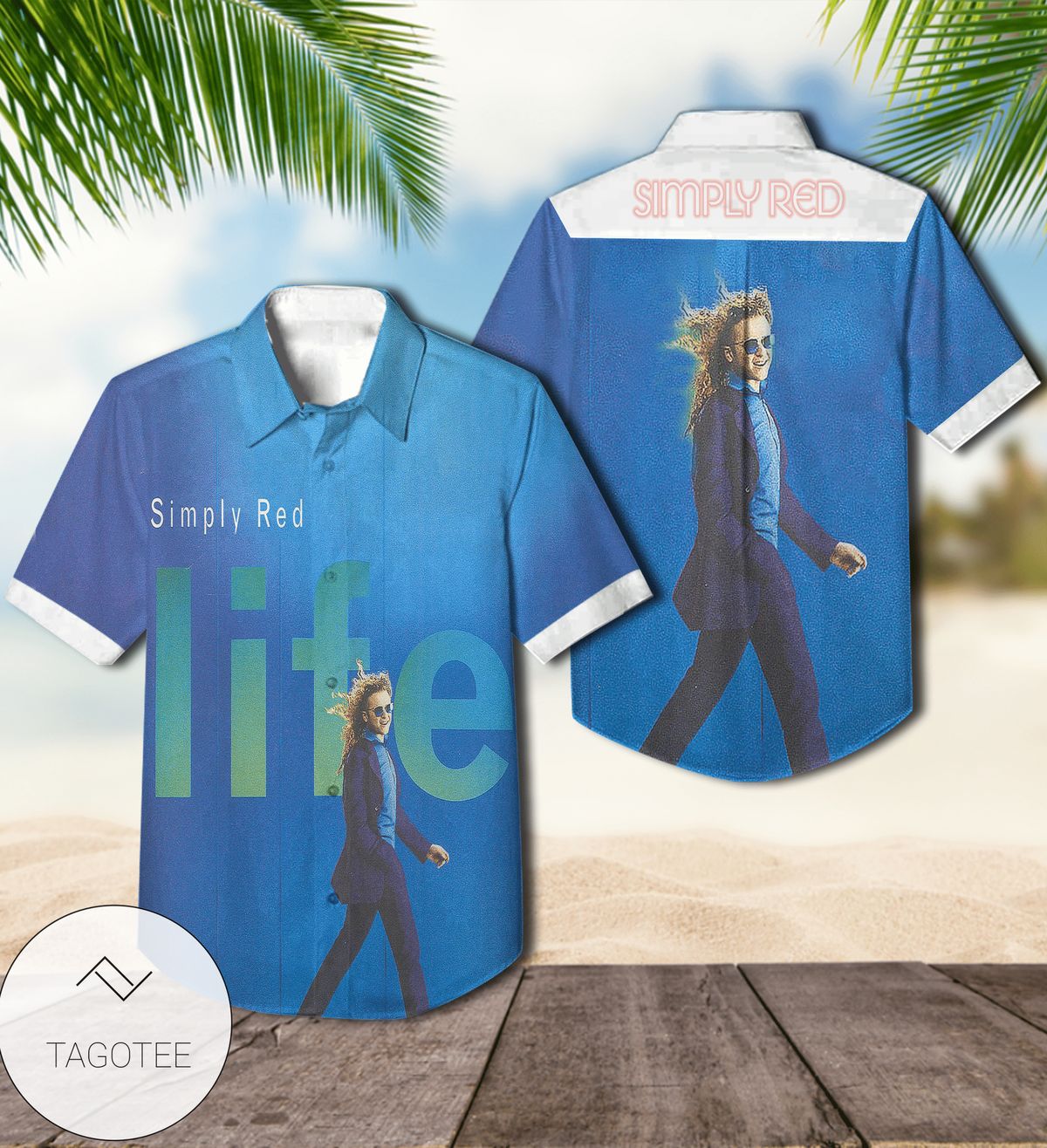 Simply Red Picture Book Album Cover Hawaiian Shirt