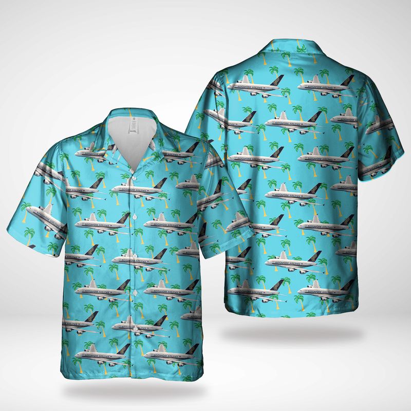 Singapore Airlines Airbus A350-900 Hawaiian Shirt