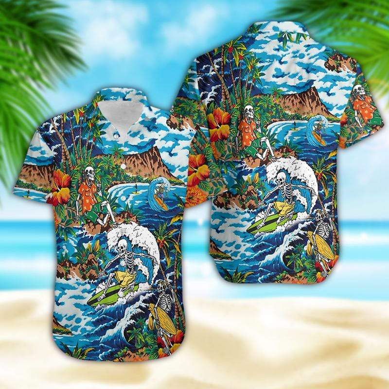 Skateboarding Hawaiian Shirt For Men Women