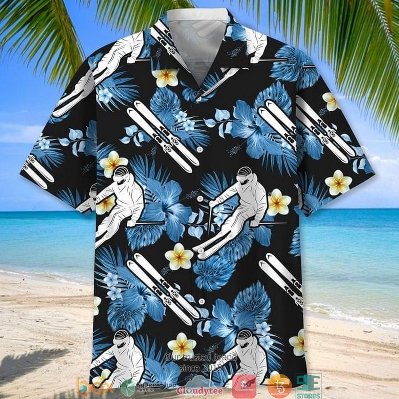 Skull and Flamingo In Hawaii Short Sleeve Hawaiian shirt