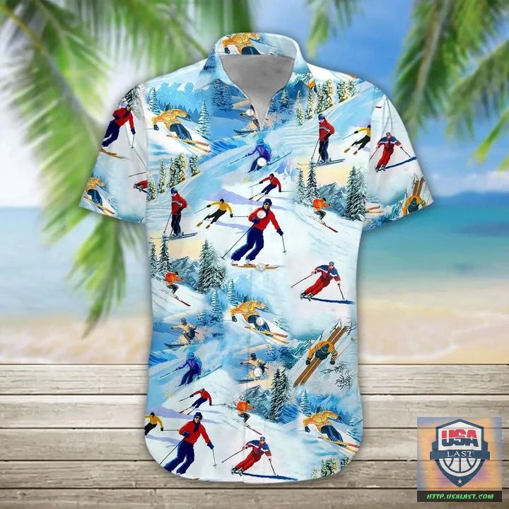 Skeleton Surfing On Tropical Island Hawaiian Shirt For Men Women