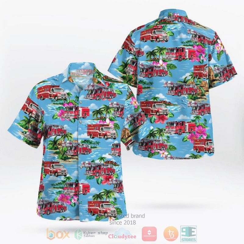 Skiing Lover Tropical Print Short Sleeve Hawaiian Shirt