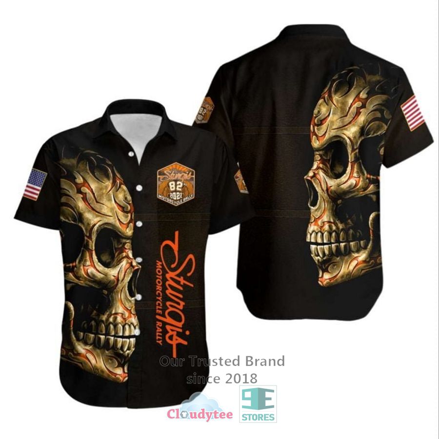 Skull Motorcycle 2022 Sturgis Motorcycle Rally Hawaiian Shirt