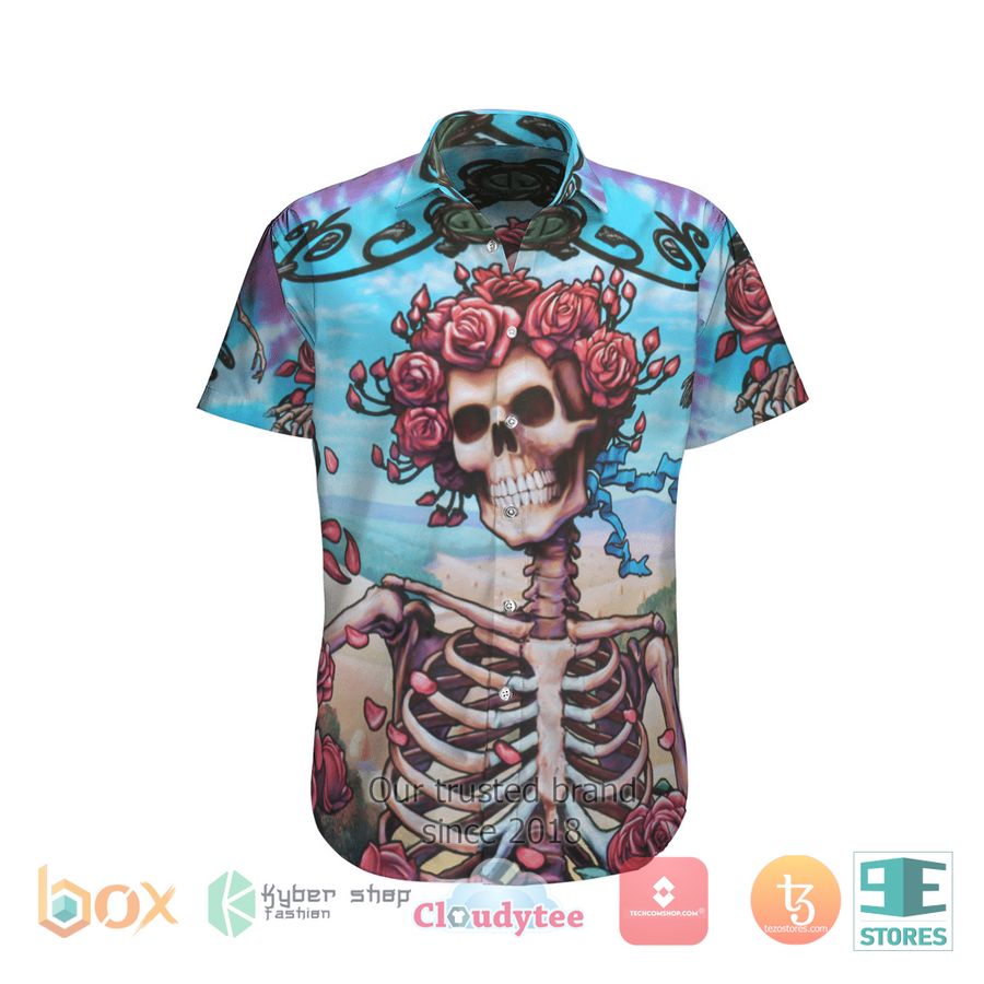 Skull and Roses Aloha Hawaiian Shirt