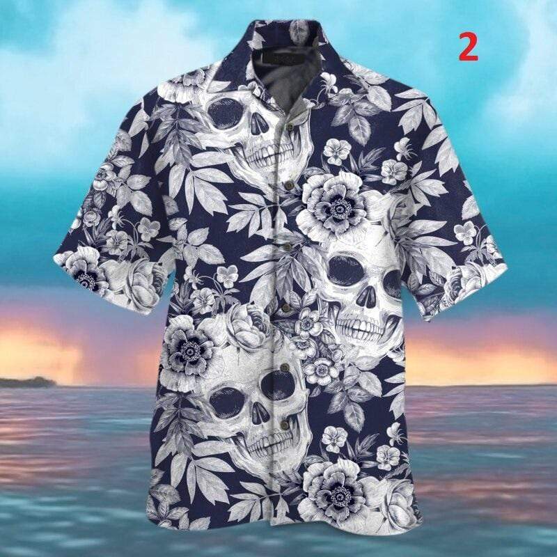 Skull Flowers LGBT Hawaiian Shirt