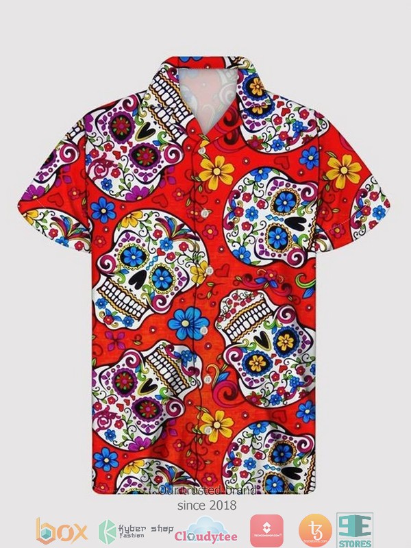 Skull Hippie Hawaiian Shirt