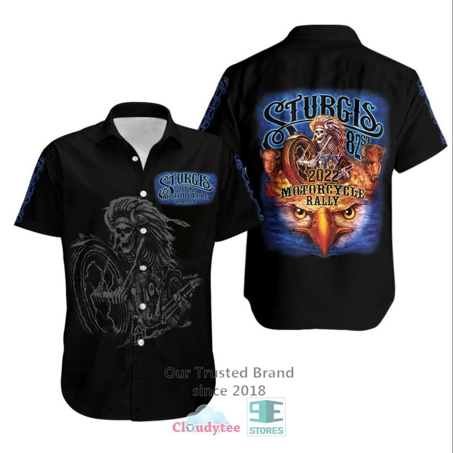 Skull 2022 Sturgis Motorcycle Rally Hawaiian Shirt