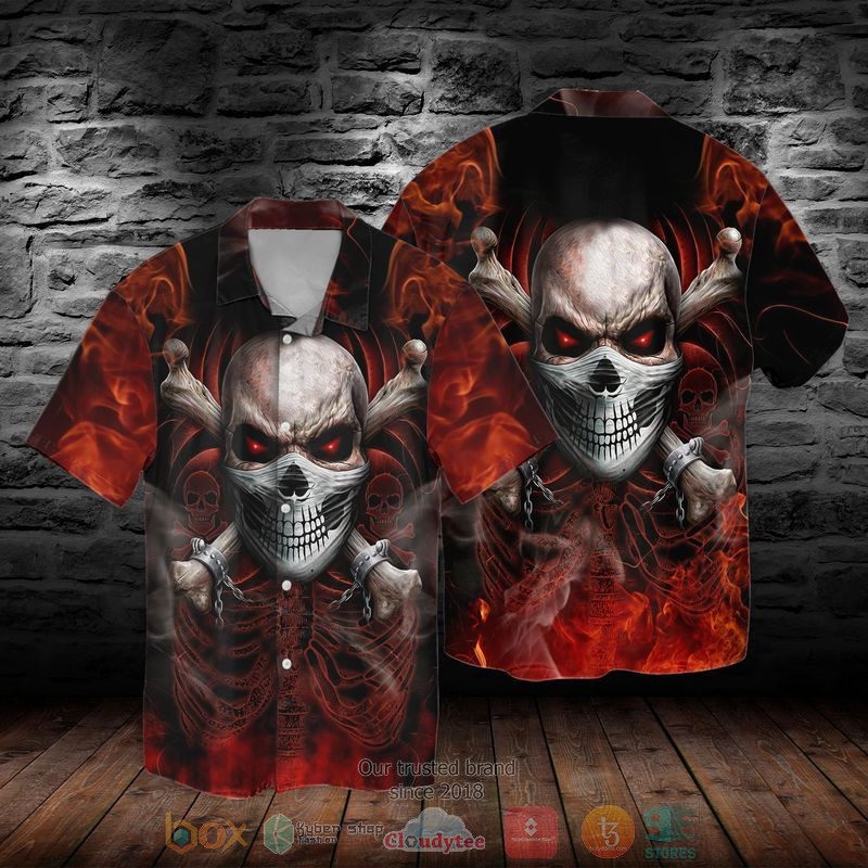 Skull Hippie Short Sleeve Hawaiian Shirt