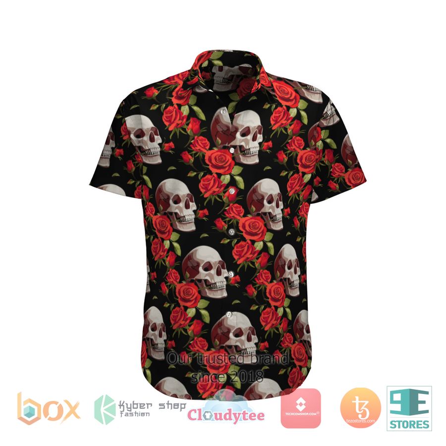 Skull Neon Short Sleeve Hawaiian shirt