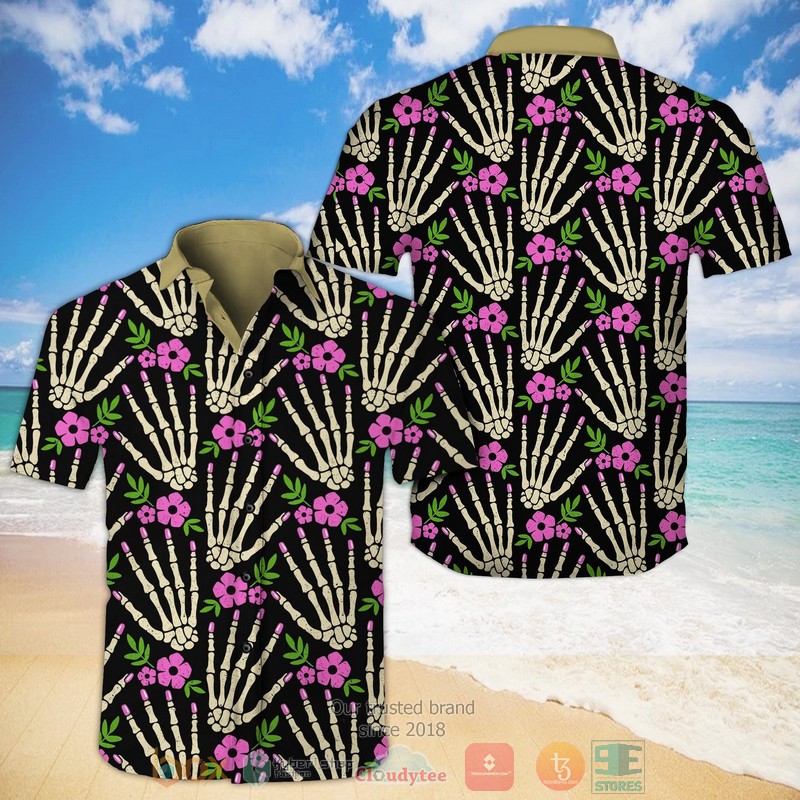 Skulls And Butterflies Hawaiian Shirt