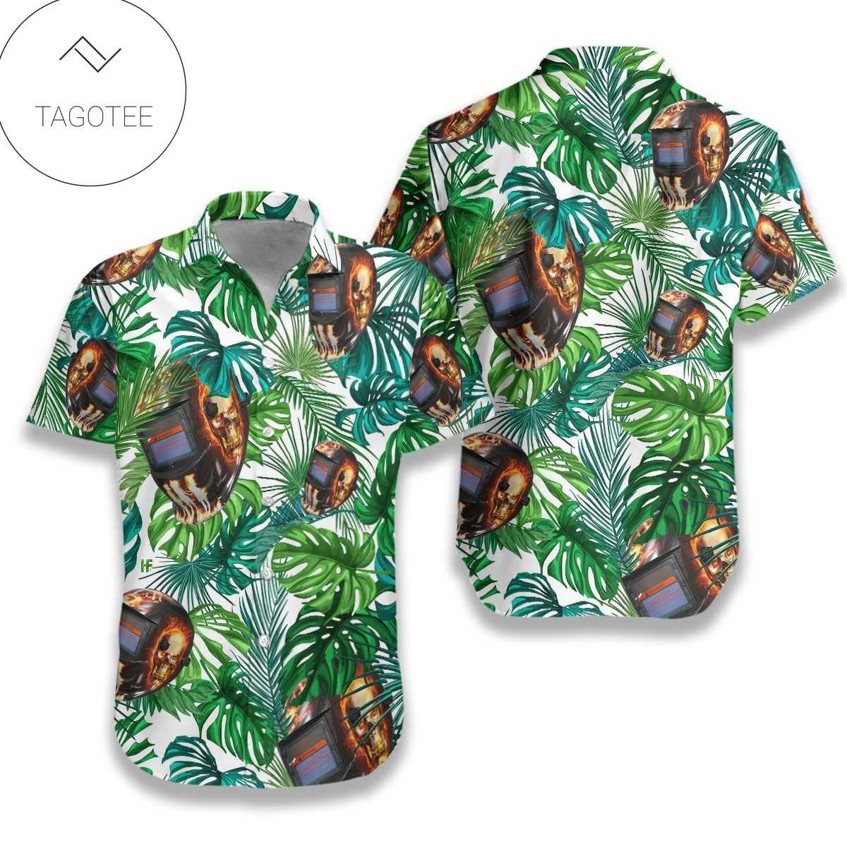 Skull Weed Tropical Hawaiian Aloha Shirts