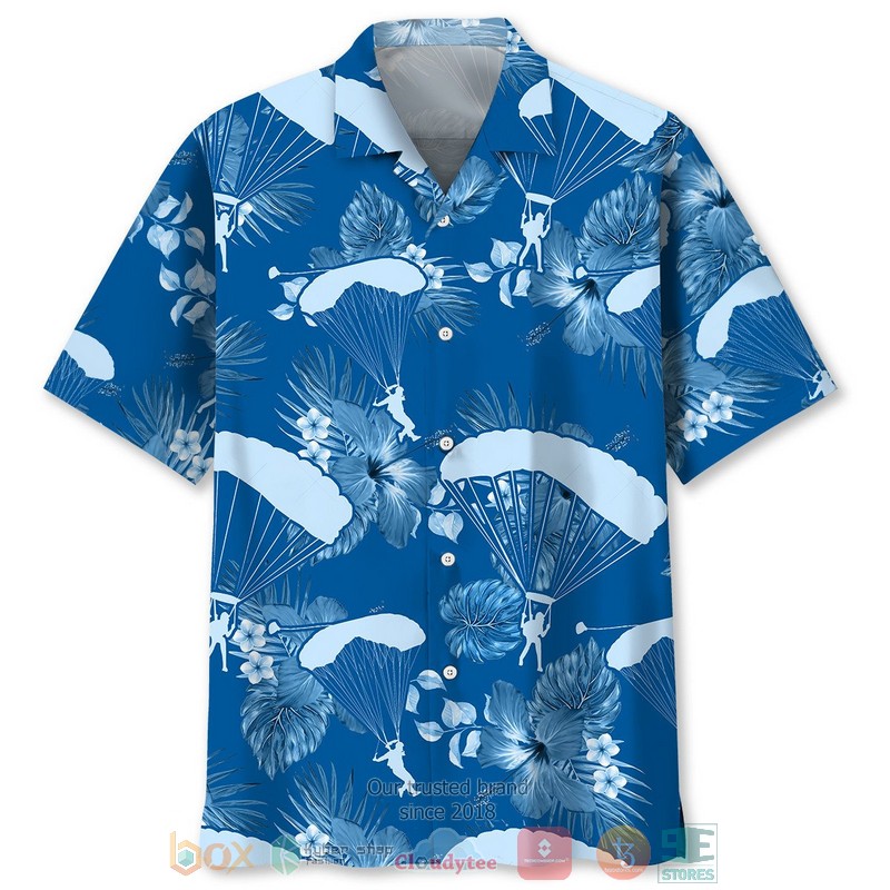 Skydiving Tropical Hawaiian Shirt