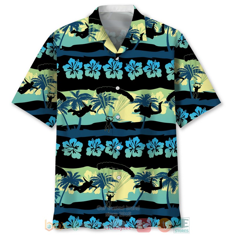 Skydiving Nature Tropical Hawaiian Shirt