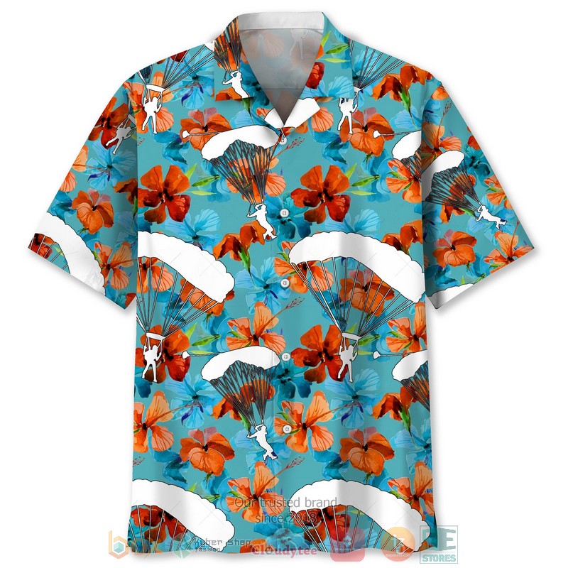 Skydiving Tropical Hawaiian Shirt