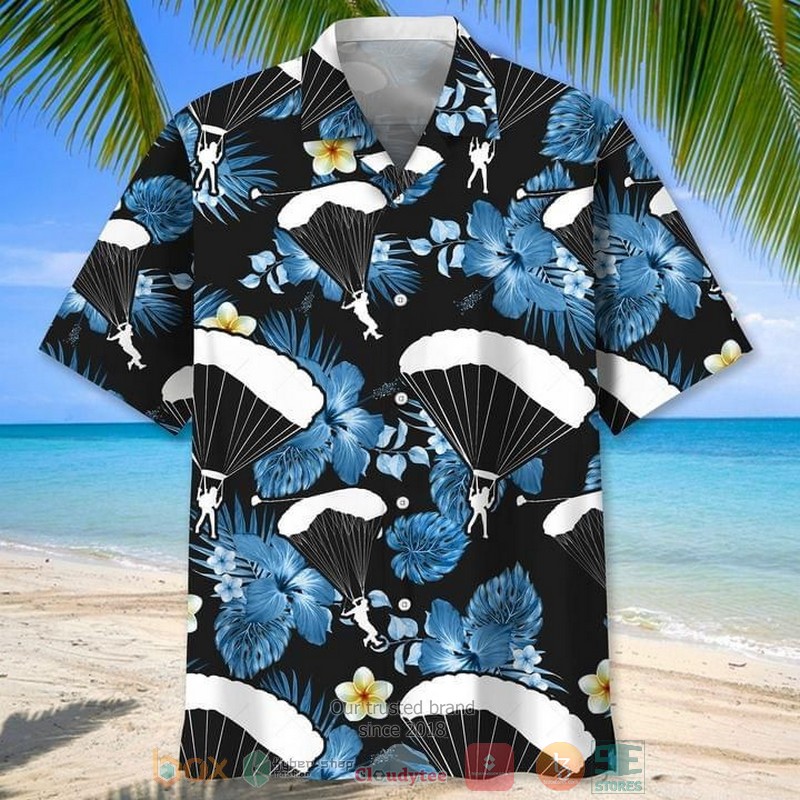 Skydiving Blue Hawaiian Shirt