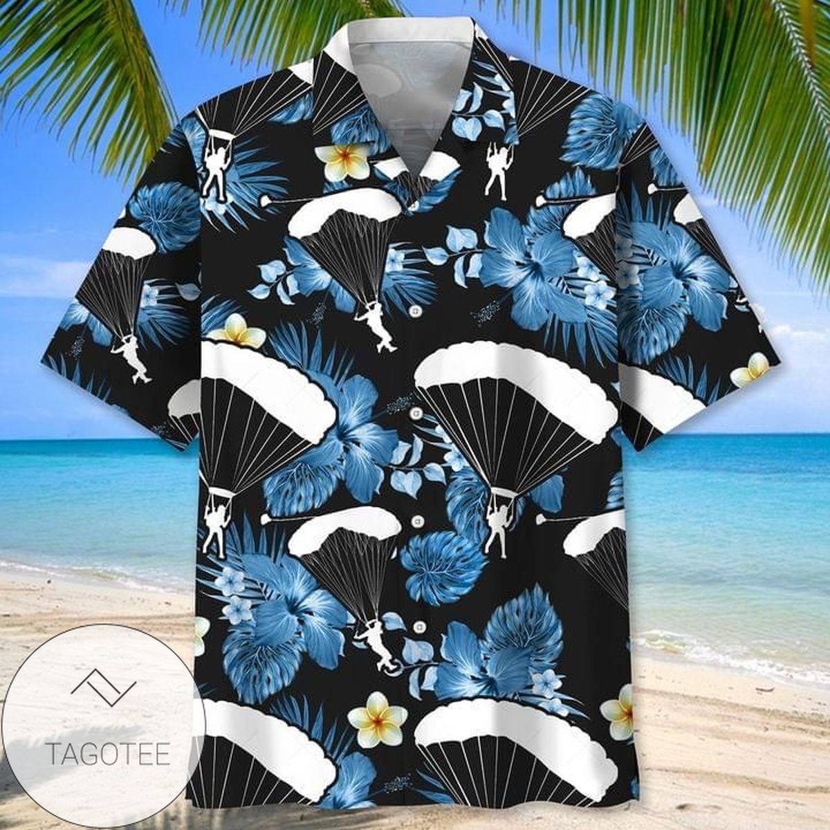 Skydiving Pattern Hawaiian Shirt