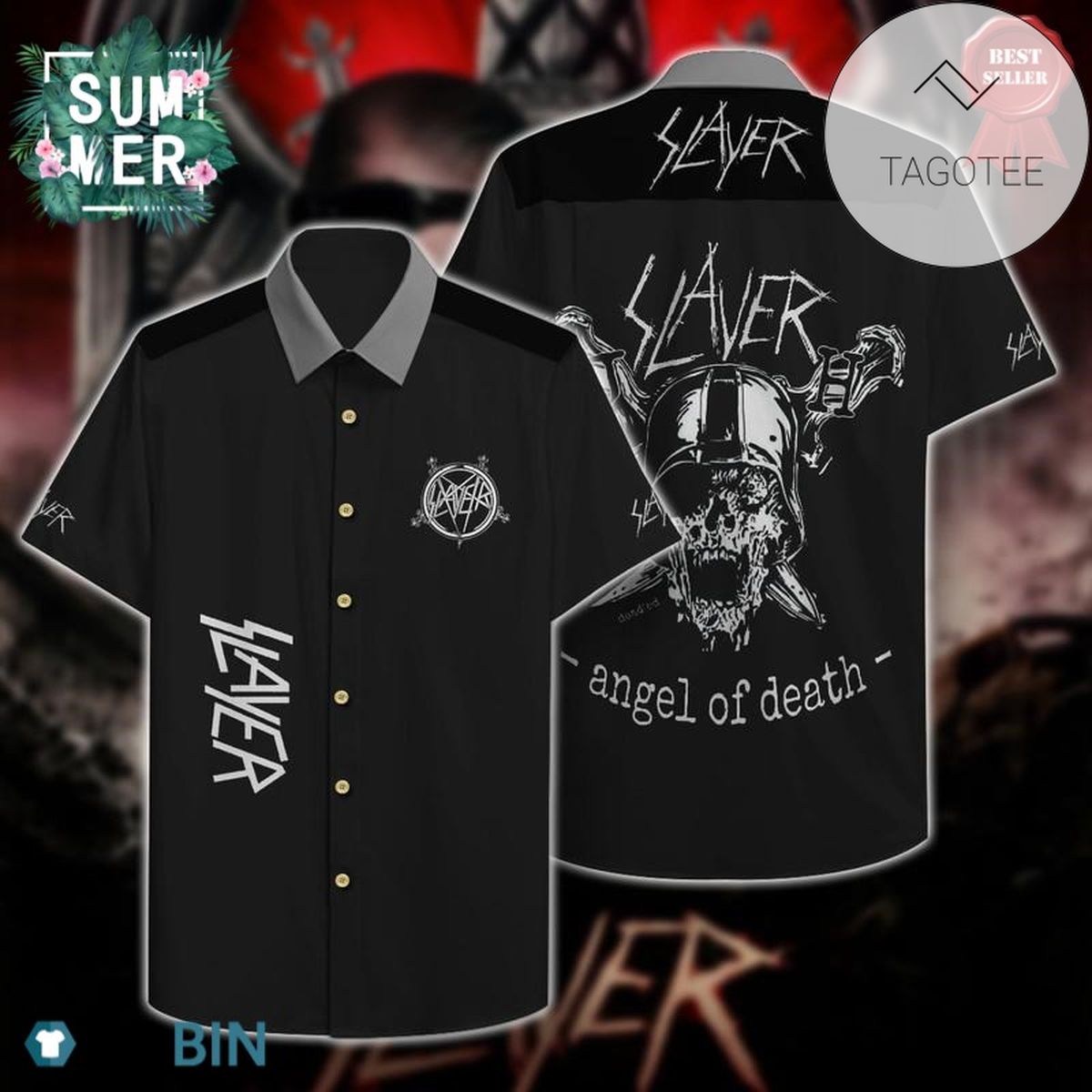 Slayer God Hates Us All Album Cover Hawaiian Shirt