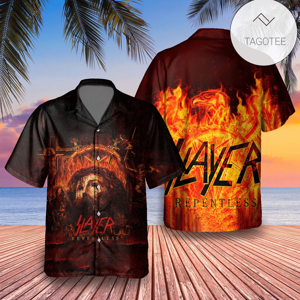 Slayer Reign In Blood Album Cover Hawaiian Shirt