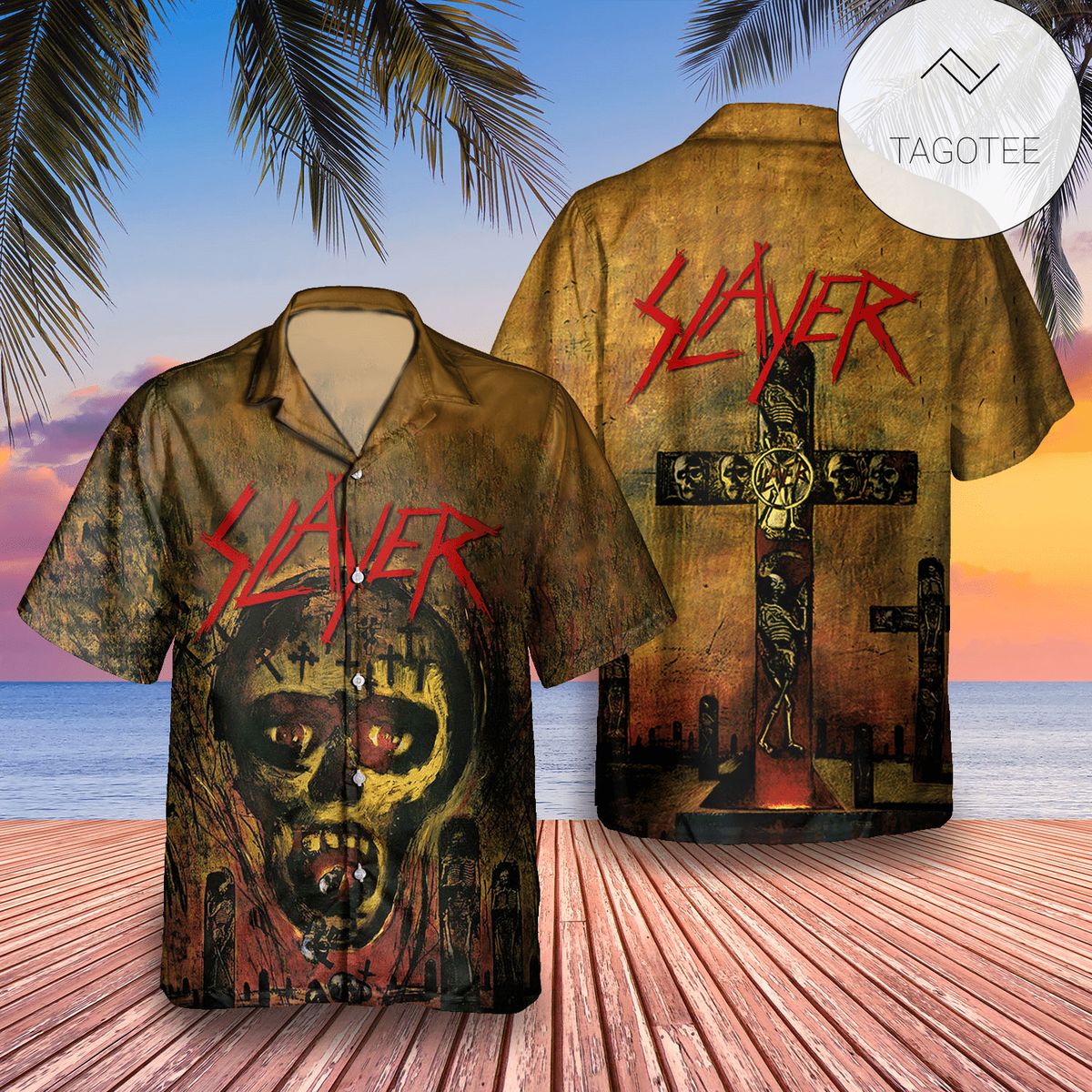 Slayer South Of Heaven Album Cover Hawaiian Shirt