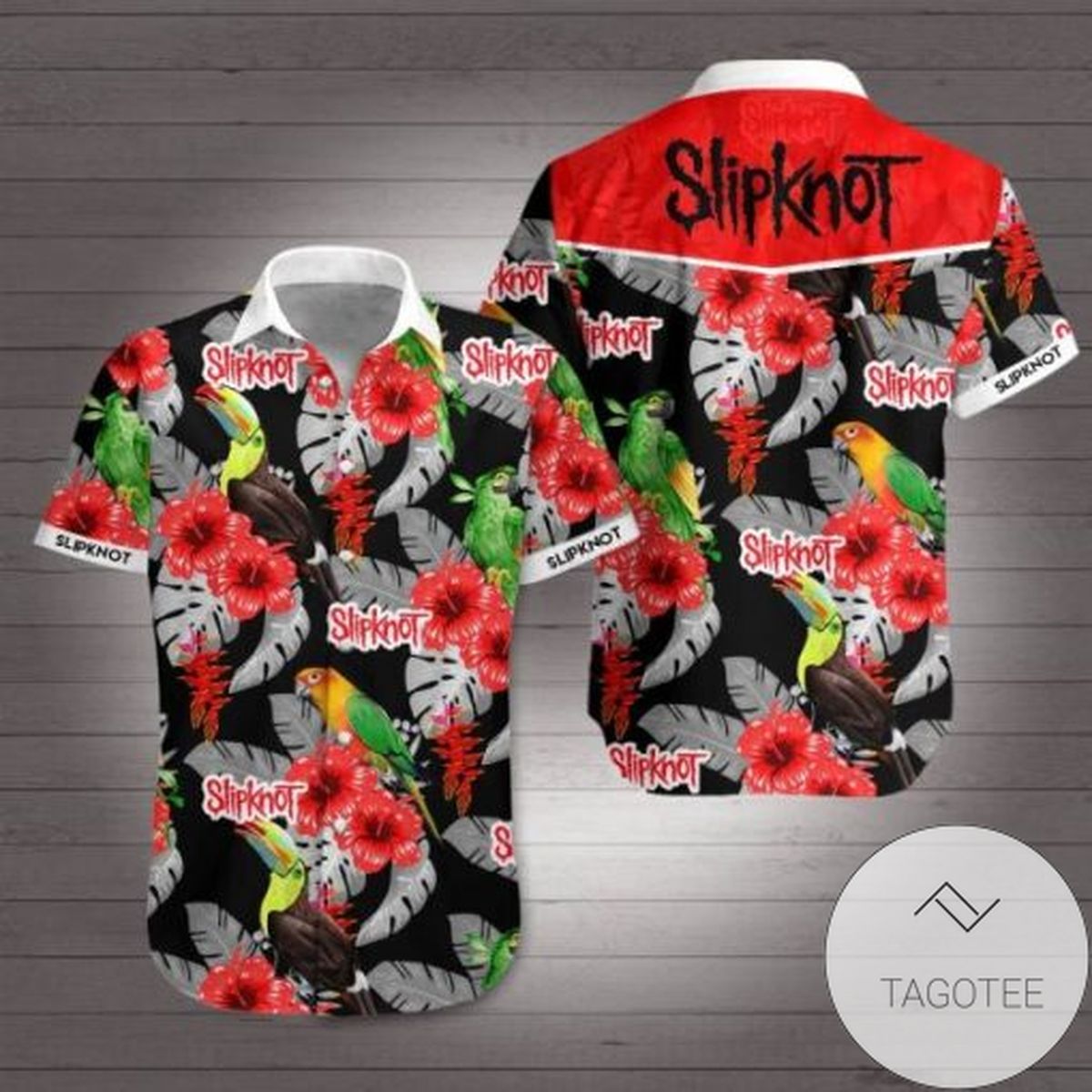 Slipknot Hawaiian VI Graphic Print Short Sleeve Hawaiian Casual Shirt