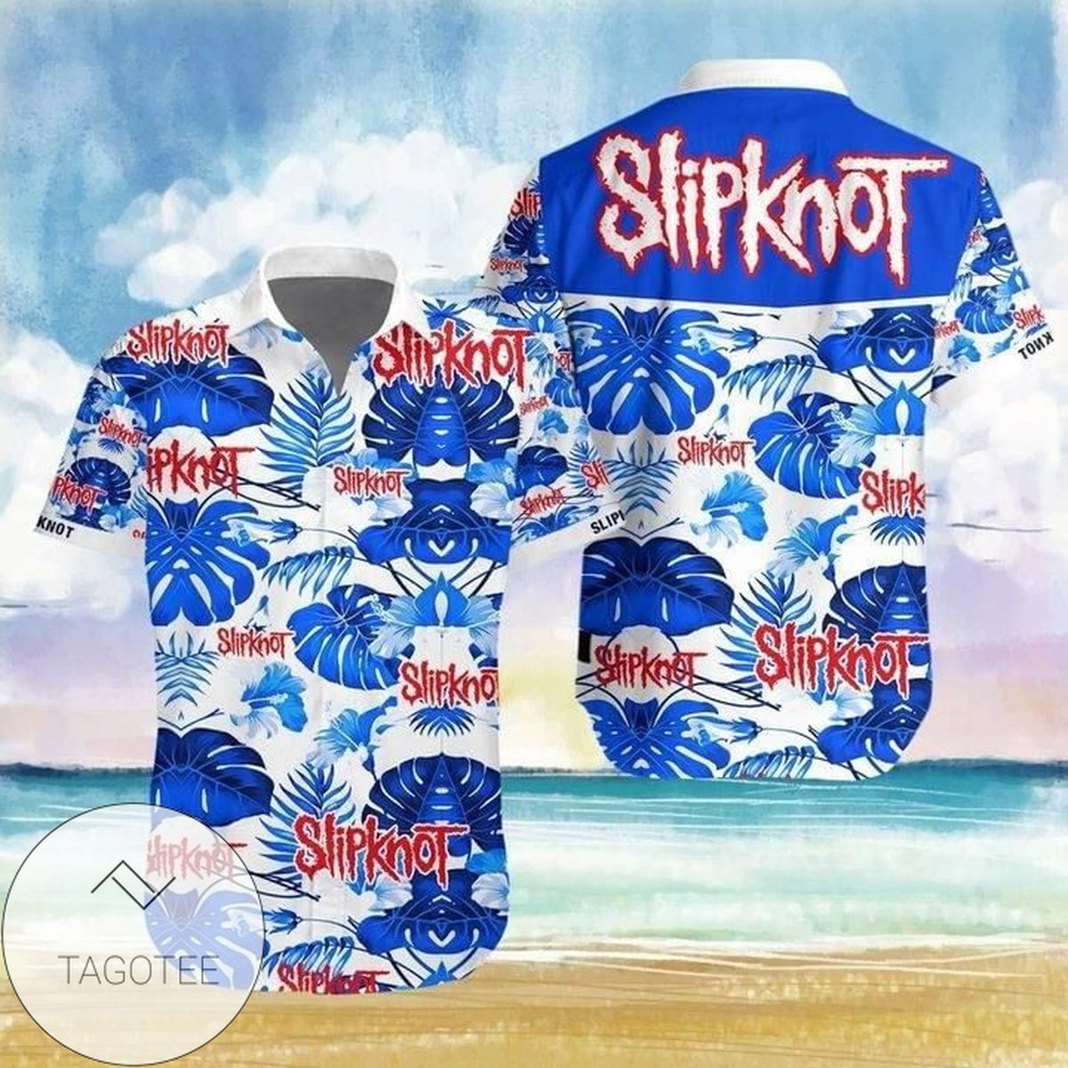 Slipknot Hawaiian VIII Graphic Print Short Sleeve Hawaiian Casual Shirt