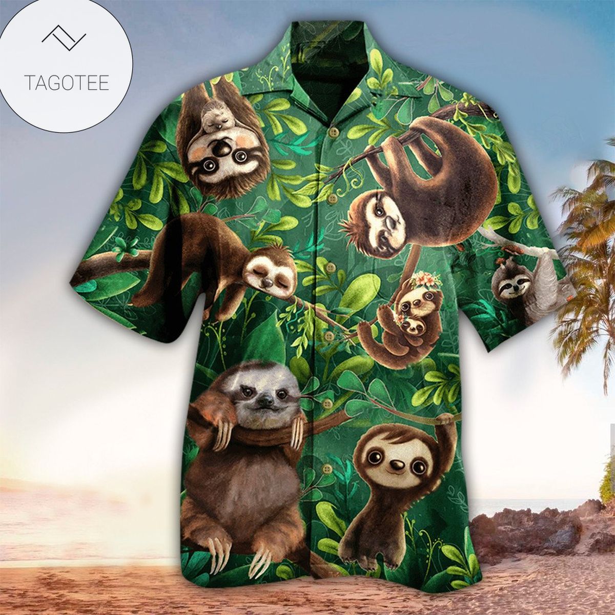 Sloth Hawaiian Shirt Sloth Button Up Shirt