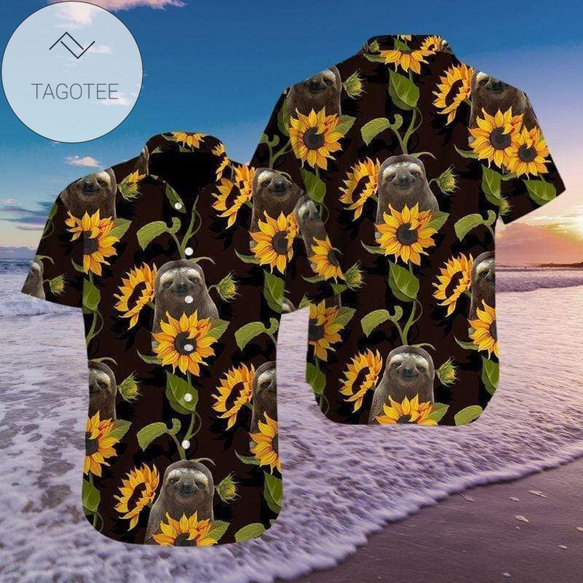 Sloth Wear Mask Authentic Hawaiian Shirt 2022s