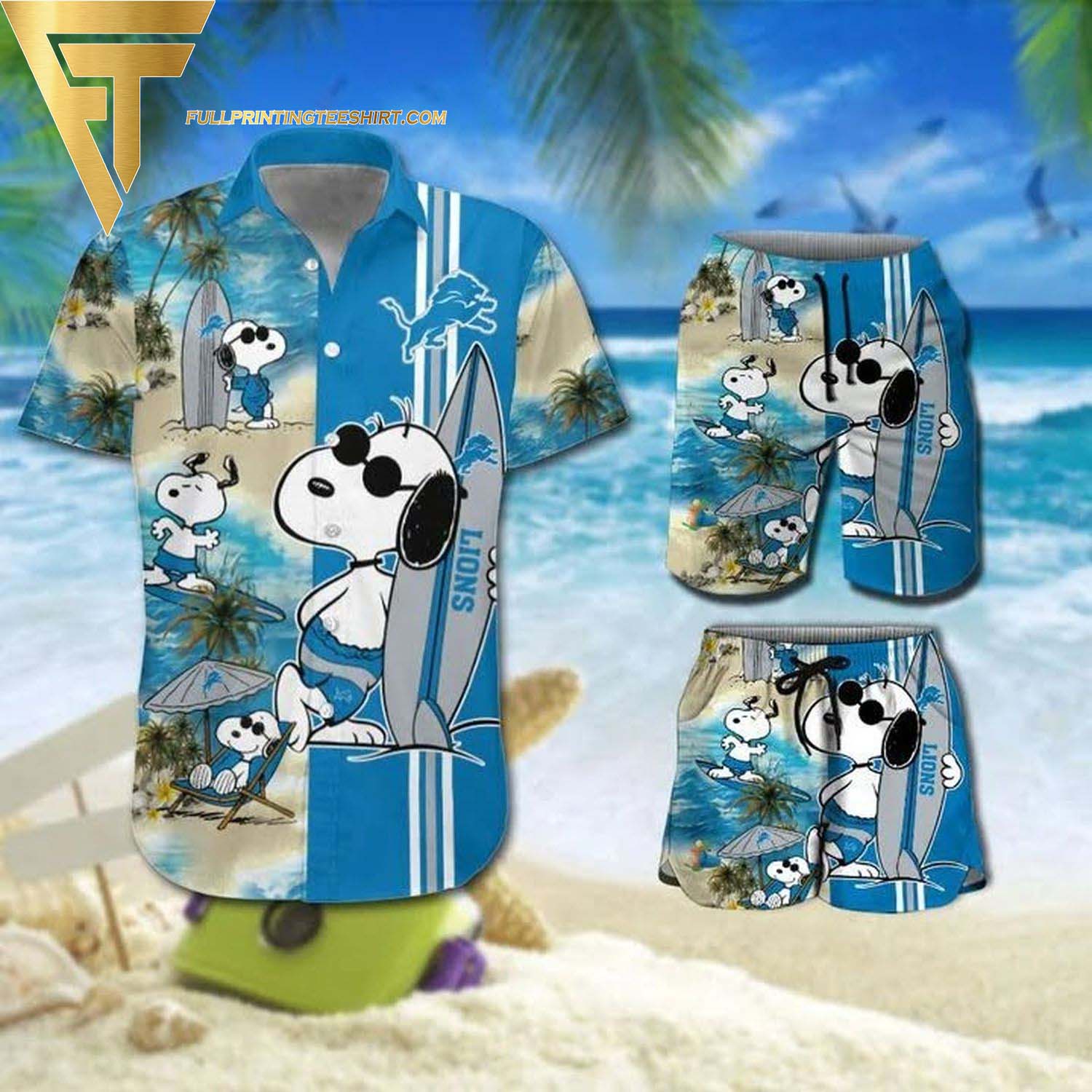 Snoopy And Cincinnati Bengals Hawaiian Shirt And Beach Shorts