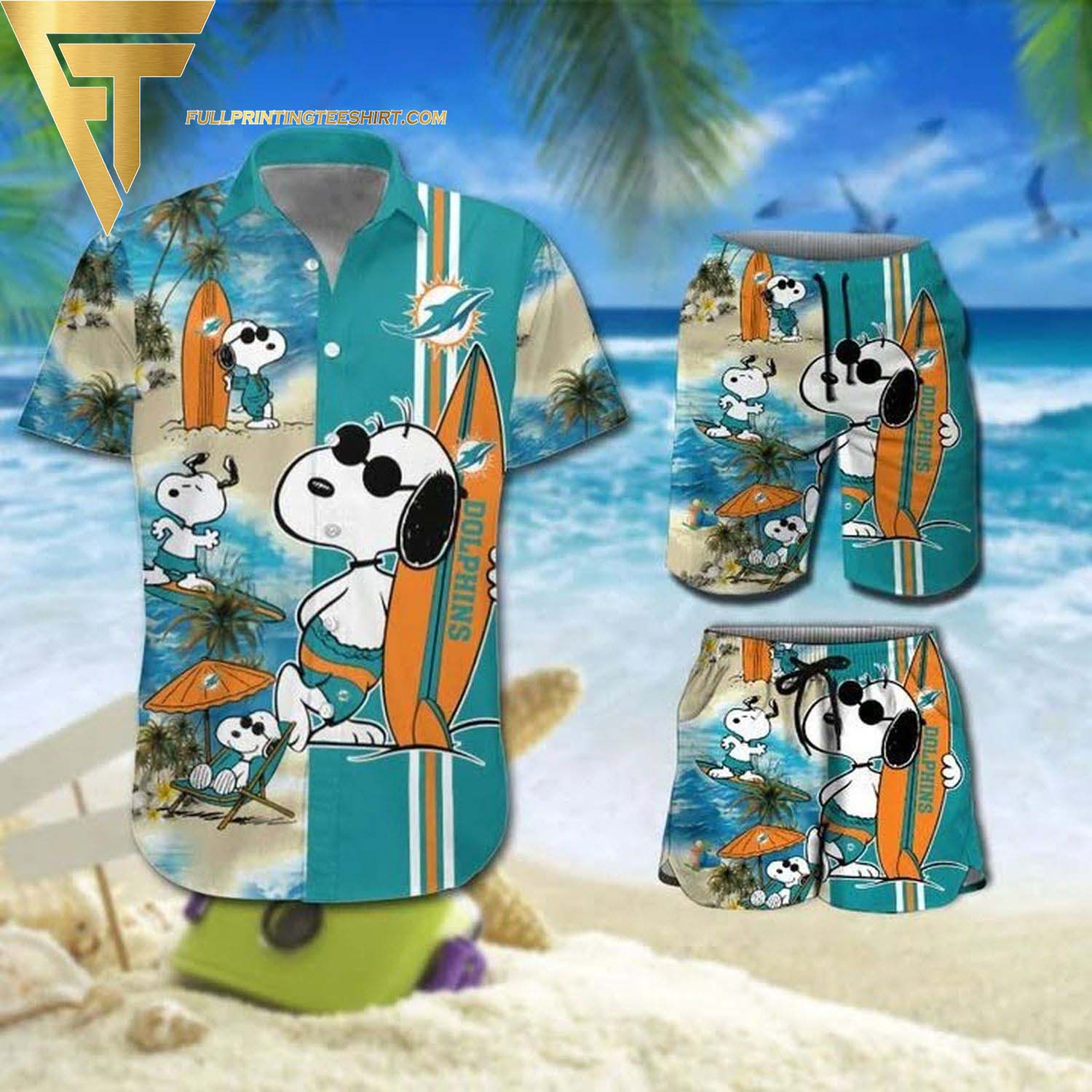 Snoopy And Jacksonville Jaguars Hawaiian Shirt And Beach Shorts