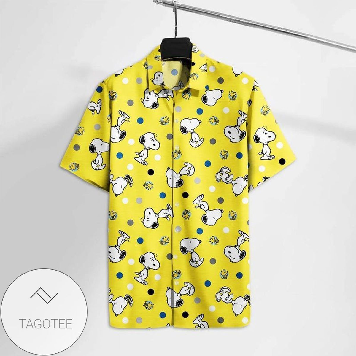 Snoopy And Woodstock Cartoon Peaunts For men And Women Graphic Print Short Sleeve Hawaiian Casual Shirt